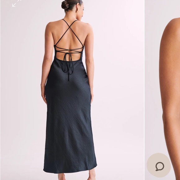 BNWT MESHKI, black satin dress, size XS - Picture 2 of 6